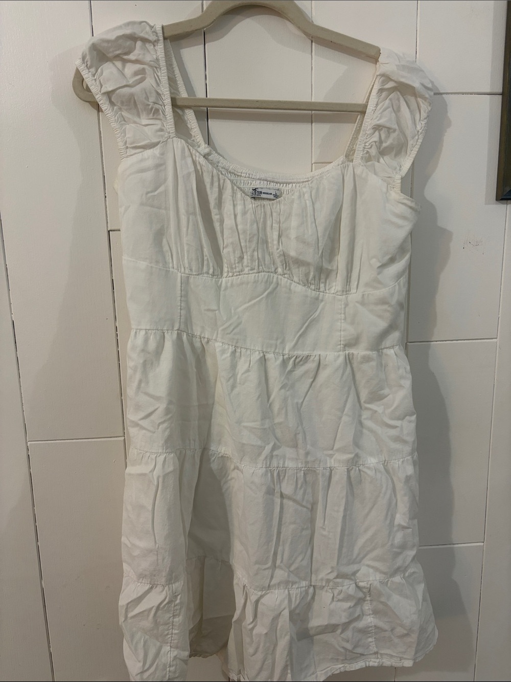 Hollister White Tiered Sundress